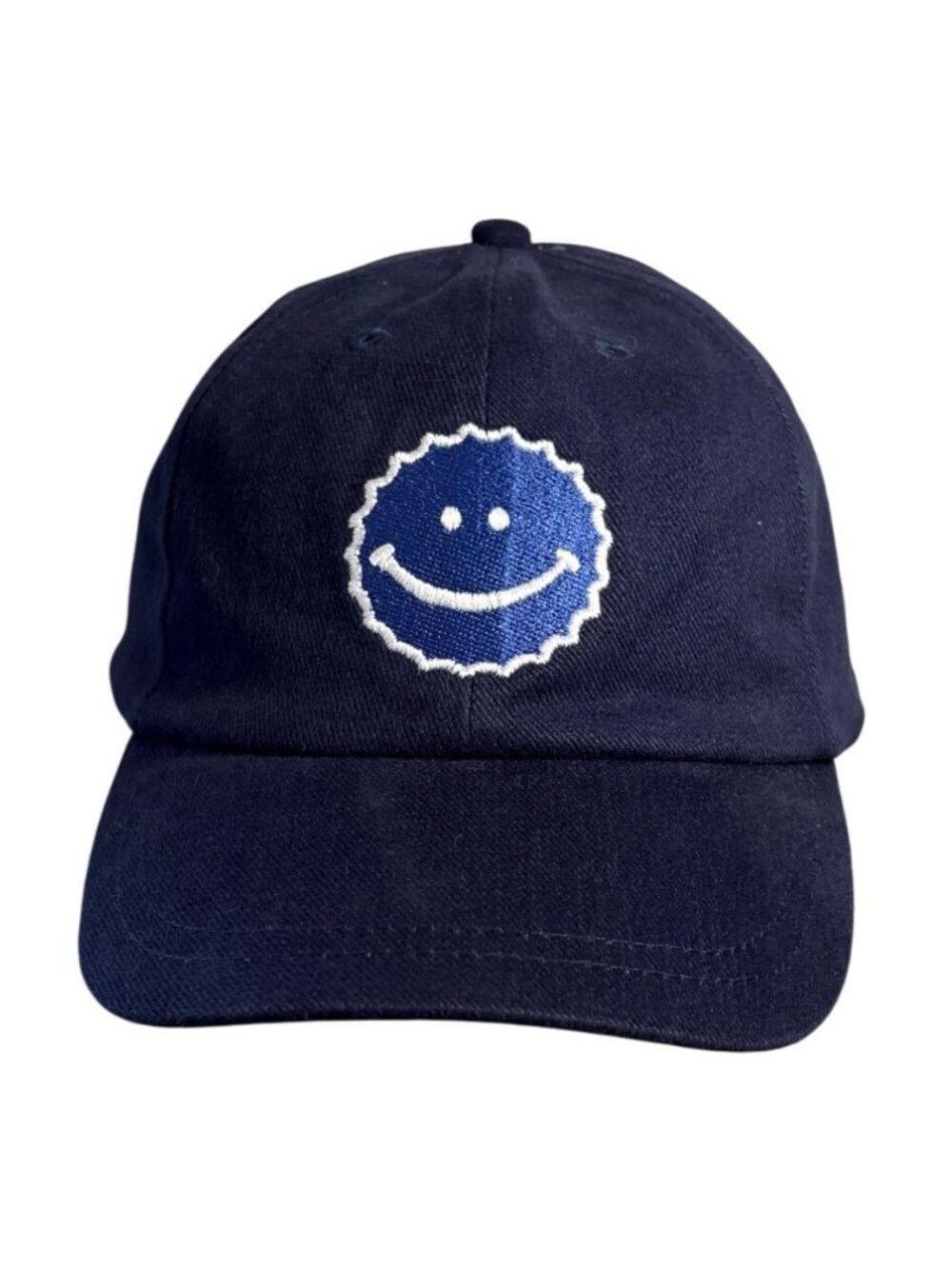 Labatt Blue Hat 90s Navy Strapback Smiley Face Beer Bottle Promo Kalson Vtg Dad